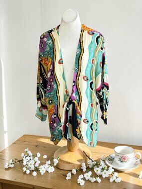 Anthony Mark Hankins Lightweight Kimono Jacket Bohemian One Size